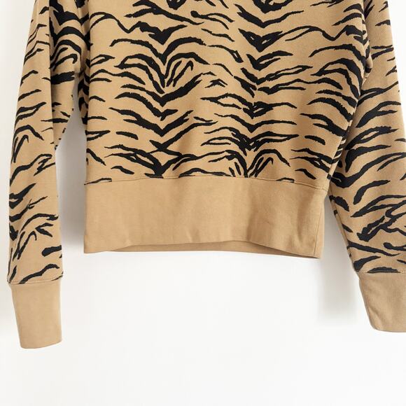MADEWELL Tiger Stripe Crop Crewneck Sweatshirt XS - Picture 6 of 10